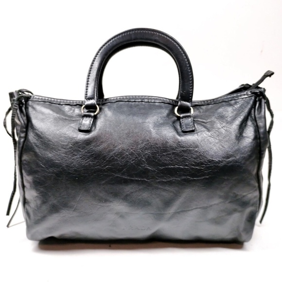 Prada Handbags - Authentic Prada Black City Calf Boston Bag